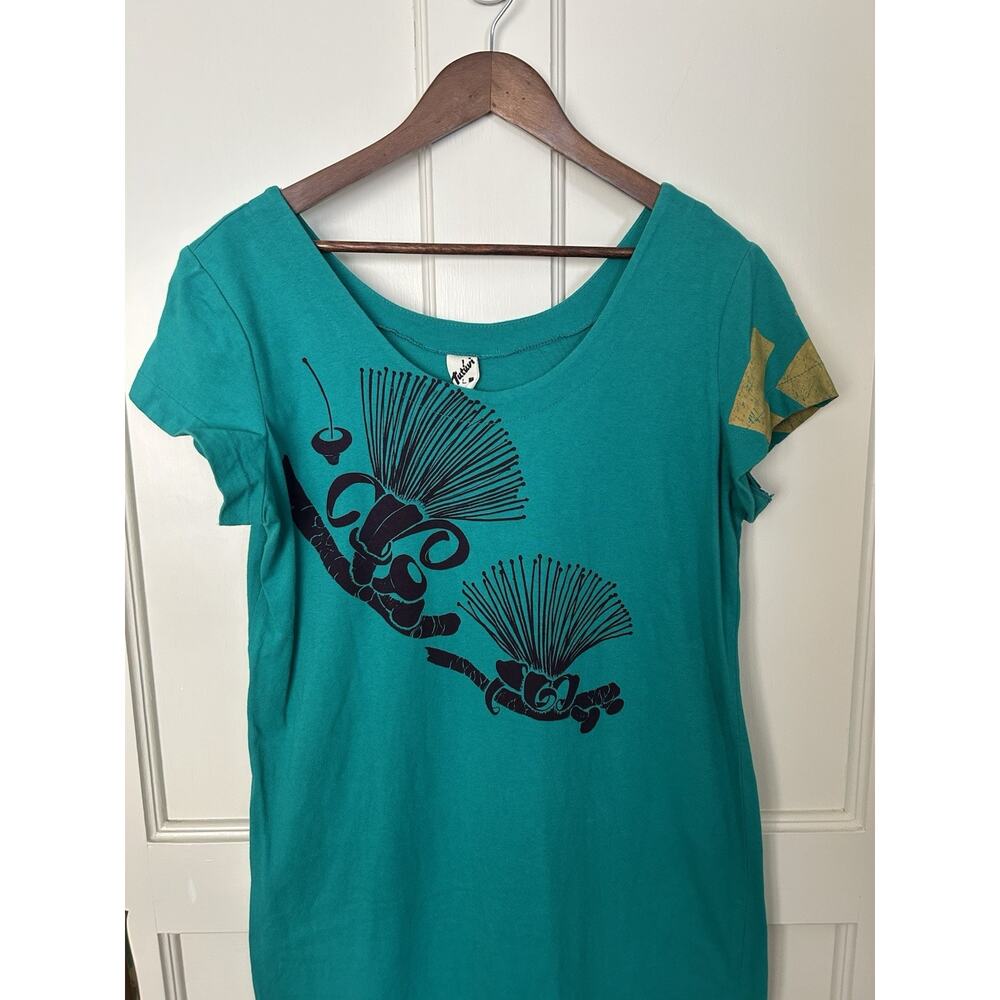 Teal Floral Graphic Maxi Dress - Picture 2 of 7